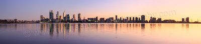 Perth and the Swan River at Sunrise, 20th May 2015