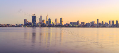 Perth and the Swan River at Sunrise, 23rd May 2015