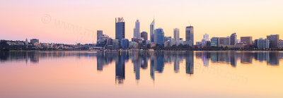 Perth and the Swan River at Sunrise, 24th May 2015