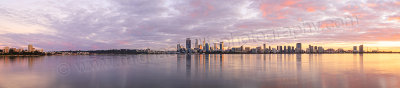 Perth and the Swan River at Sunrise, 27th May 2015
