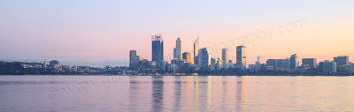 Perth and the Swan River at Sunrise, 8th June 2015