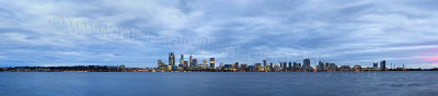 Perth and the Swan River at Sunrise, 17th June 2015