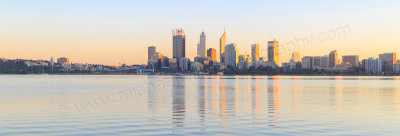 Perth and the Swan River at Sunrise, 23rd June 2015