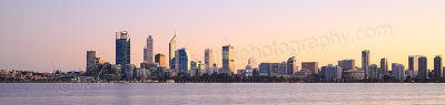 Perth and the Swan River at Sunrise, 24th June 2015