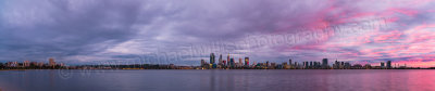 Perth and the Swan River at Sunrise, 2nd July 2015