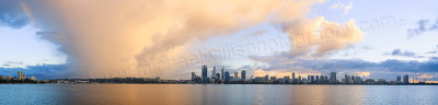 Perth and the Swan River at Sunrise, 3rd July 2015