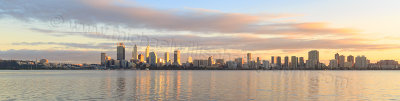 Perth and the Swan River at Sunrise, 6th July 2015