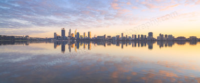 Perth and the Swan River at Sunrise, 11th July 2015