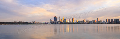 Perth and the Swan River at Sunrise, 13th July 2015