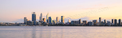 Perth and the Swan River at Sunrise, 14th July 2015