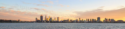 Perth and the Swan River at Sunrise, 17th July 2015