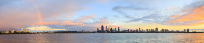 Perth and the Swan River at Sunrise, 22nd July 2015