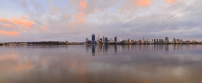 Perth and the Swan River at Sunrise, 23rd July 2015