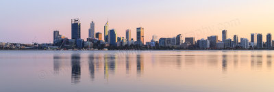 Perth and the Swan River at Sunrise, 26th July 2015