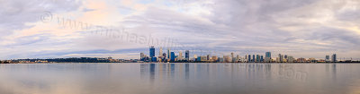 Perth and the Swan River at Sunrise, 30th July 2015