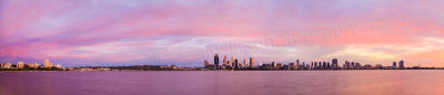 Perth and the Swan River at Sunrise, 6th August 2015