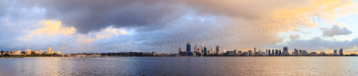 Perth and the Swan River at Sunrise, 10th August 2015