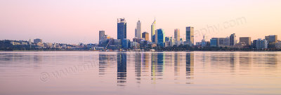 Perth and the Swan River at Sunrise, 12th August 2015