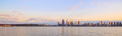 Perth and the Swan River at Sunrise, 16th August 2015