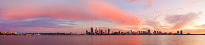 Perth and the Swan River at Sunrise, 26th August 2015