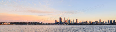 Perth and the Swan River at Sunrise, 29th August 2015