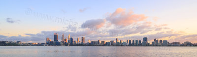 Perth and the Swan River at Sunrise, 31st August 2015