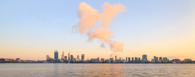 Perth and the Swan River at Sunrise, 30th September 2015