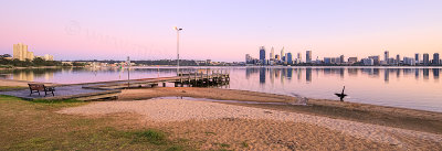 Perth and the Swan River at Sunrise, 6th October 2015