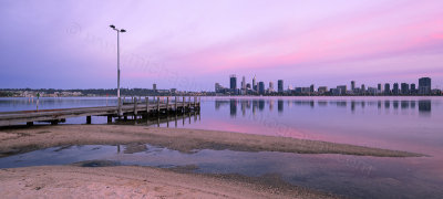 Perth and the Swan River at Sunrise, 1st November 2015