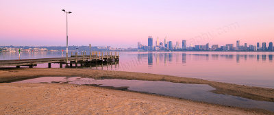 Perth and the Swan River at Sunrise, 16th November 2015