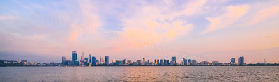 Perth and the Swan River at Sunrise, 23rd November 2015