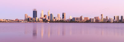 Perth and the Swan River at Sunrise, 25th November 2015