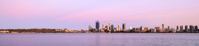 Perth and the Swan River at Sunrise, 7th January 2016