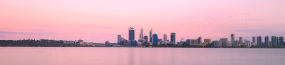 Perth and the Swan River at Sunrise, 10th January 2016