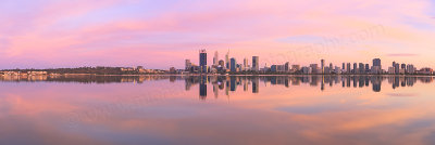 Perth and the Swan River at Sunrise, 17th January 2016