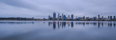 Perth and the Swan River at Sunrise, 18th January 2016