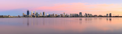 Perth and the Swan River at Sunrise, 24th January 2016