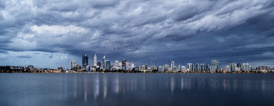 Perth and the Swan River at Sunrise, 25th January 2016