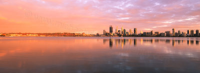 Perth and the Swan River at Sunrise, 1st February 2016