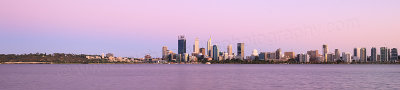 Perth and the Swan River at Sunrise, 3rd February 2016