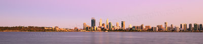 Perth and the Swan River at Sunrise, 4th February 2016