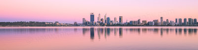 Perth and the Swan River at Sunrise, 10th February 2016