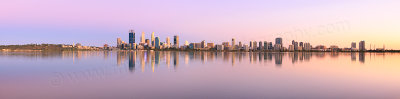 Perth and the Swan River at Sunrise, 17th February 2016