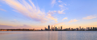 Perth and the Swan River at Sunrise, 18th February 2016