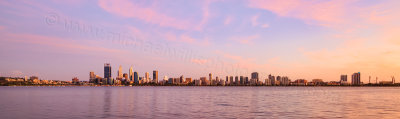 Perth and the Swan River at Sunrise, 21st February 2016