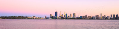 Perth and the Swan River at Sunrise, 26th February 2016