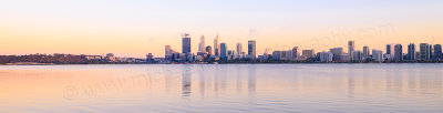 Perth and the Swan River at Sunrise, 1st March 2016