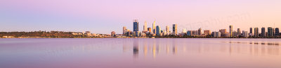 Perth and the Swan River at Sunrise, 2nd March 2016