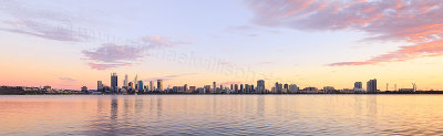 Perth and the Swan River at Sunrise, 13th March 2016
