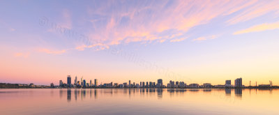 Perth and the Swan River at Sunrise, 30th March 2016